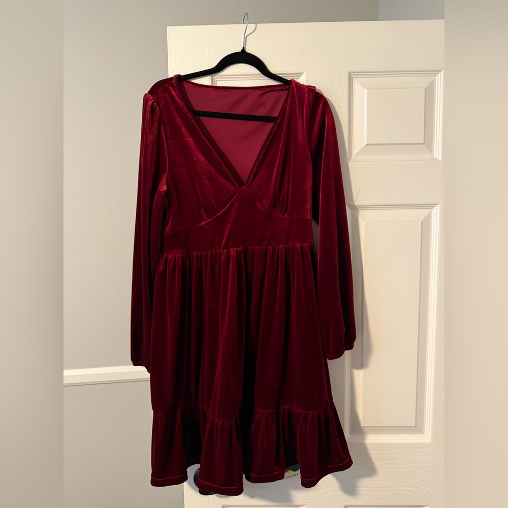 Velvet Red Dress